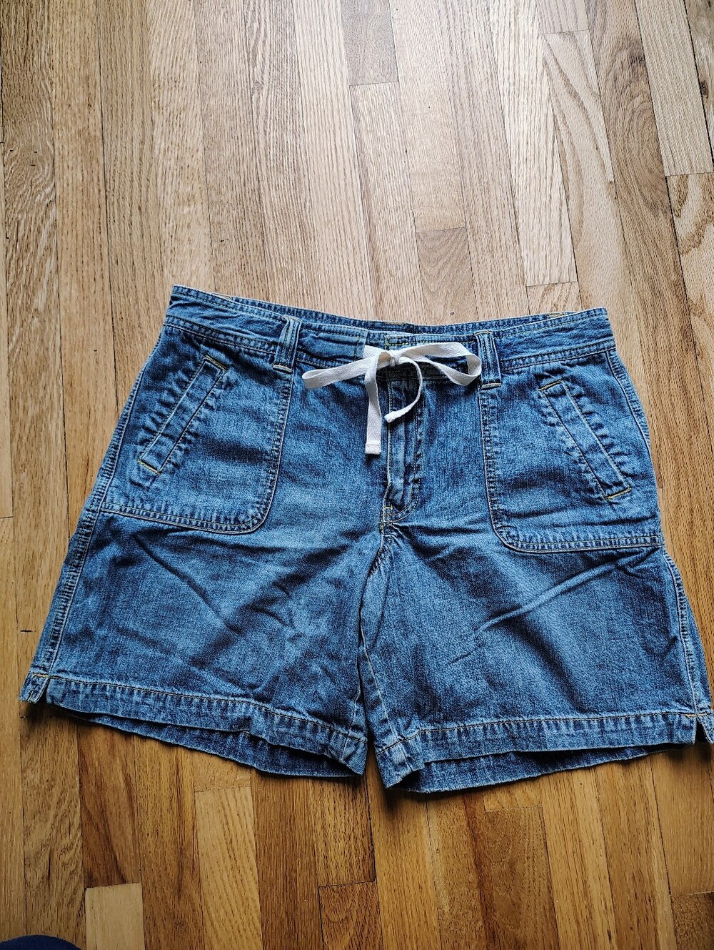Vintage Old Navy Denim Utility Drawstring Shorts Size 12